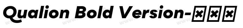 Qualion Bold Version字体转换